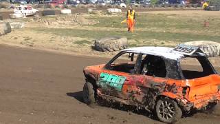 Brampton Raceway Junior Bangers  26th April 2015 [upl. by Inaniel]