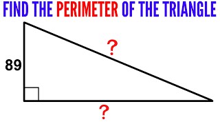 Elegant way to find the Perimeter of a right triangle  stepbystep explanation  math maths [upl. by Cressida]