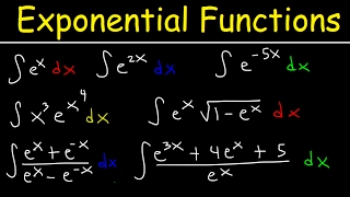 Integrating Exponential Functions By Substitution  Antiderivatives  Calculus [upl. by Glenn]