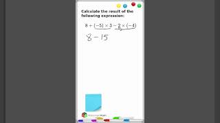 Solving Expressions  Integers education maths [upl. by Auqenat769]