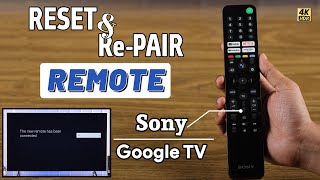 Reset and RePair Your Sony Google TV Remote How To [upl. by Theurer932]