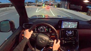 2023 Lexus LX600 Ultra Luxury  POV Night Drive Binaural Audio [upl. by Nangem]