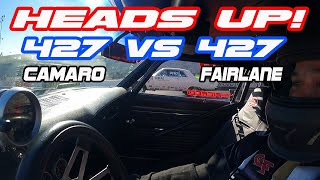 69 427 4 speed Camaro vs 66 427 4 speed Fairlane The AS battle [upl. by Virnelli]