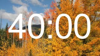 40 Minute Fall Timer with Music for Classroom Relaxing Lofi Calm Piano Alarm at End [upl. by Margherita]