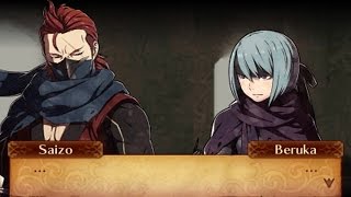 Fire Emblem Fates Revelation  Beruka amp Saizo Support Conversations [upl. by Ailiec]