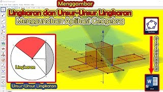 Cara Mudah Membuat Lingkaran luas juring lingkaran tembereng lingkaran [upl. by Tirrag]