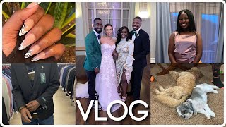 WEEKEND VLOG  WEDDING TINGS TUX SHOPPING GIRLS NIGHT AND NEW NAILS [upl. by Brian]