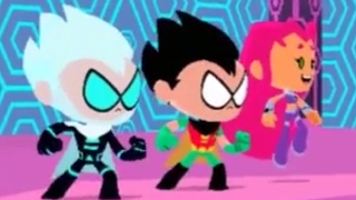 Teen Titans Go Teeny Titans Robin and Starfire TEEN TITANS GO GAME [upl. by Latnahs]