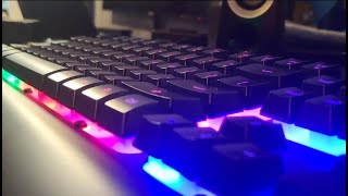 Dacoity Gaming Keyboard 104 Keys AllMetal Panel Rainbow LED Backlit Quiet Computer Keyboard [upl. by Plotkin138]