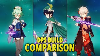 C6 Sucrose vs C0 Venti vs C0 Kazuha  DPS Build COMPARISON [upl. by Frey]