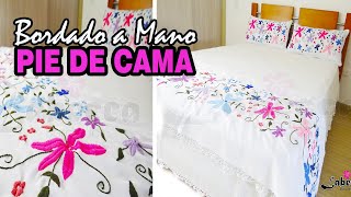 🔰 PIE de CAMA BORDADO MEXICANO Ref Margi 💕 DECORA TU CAMA KING CON NUESTROS PIE DE CAMA DECORATIVOS [upl. by Lowney]