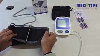 MEDITIVE Fully Automatic Armtype Digital Blood Pressure Monitor MBP07 with option for USB port [upl. by Tonjes690]