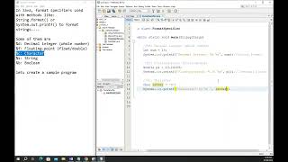 Java format Specifiers [upl. by Kado689]