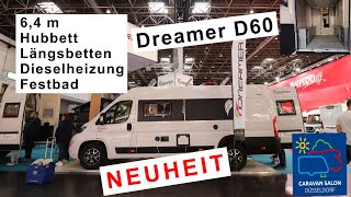 Dreamer D60  Neuheit  Hubbett Festbad 640m 160 m hohe Garage Caravan Salon Düsseldorf 2020 [upl. by Haley995]