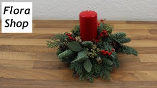 Adventsgestecke für den 1 Advent selber machen ❁ Weihnachtsdeko ❁ Deko Ideen mit FloraShop [upl. by Anola503]