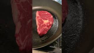 Pan Frying Eye Fillet Steak short shorts video [upl. by Shargel379]