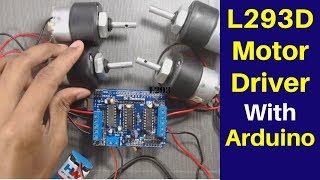 L293d motor driver arduino tutorial  DC motor control using arduino and l293d CC [upl. by Aikemet316]