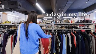 a day in my life VLOG thrifting working out reading amp more [upl. by Guidotti]