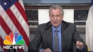 Live NYC Mayor Bill de Blasio Holds Coronavirus Briefing  NBC News [upl. by Kimura469]