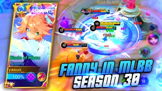 FANNY GAMEPLAY IN NEW SEASON 30  SOLO RANK GAMEPLAY  MLBB [upl. by Gellman]