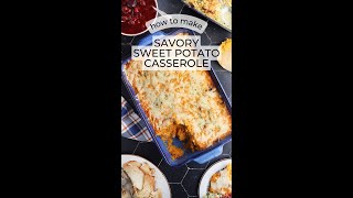 Savory Sweet Potato Casserole Recipe with Swiss Cheese and Sausage [upl. by Sinnod]