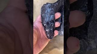 Obsidian biface flintknapping survivalskills primitivetechnology arrowheads stonetools [upl. by Gentry]