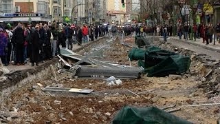 Destrozos en el barrio El Gamonal en Burgos [upl. by Amorette]