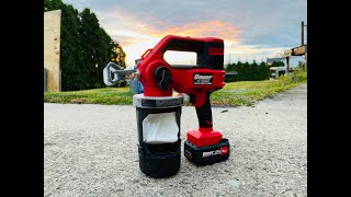 BAUER 20V AIRLESS PAINT SPRAYER FROM HARBOR FREIGHT  PROBLEM SOLVED UPDATE VIDEO [upl. by Atsyrhc993]