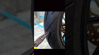 motorcycle tyre repair motorcycle shorts 100millionviews viralvideo [upl. by Zeralda]