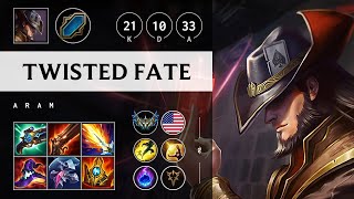 Twisted Fate ARAM Triple Kill Legendary  NA Challenger Patch 1418 [upl. by Kelda611]