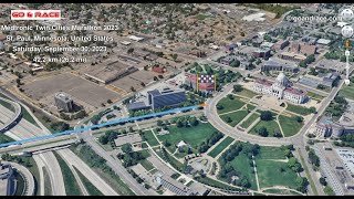 Medtronic Twin Cities Marathon 2023 fly over the marathon 3D course map [upl. by Eelamme]