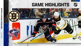 Bruins  Blue Jackets 44 l NHL Highlights 2022 [upl. by Reeves587]