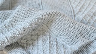 Simple Blanket Knitting Pattern  Pure Hand Knits by Linda Whaley Knit Studio [upl. by Eilhsa]