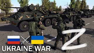 GROUP Z RUSSIAN TROOPS ATTACKED UKRAINIAN BTR 4 COLUMN Broken Arrow [upl. by Wauters]