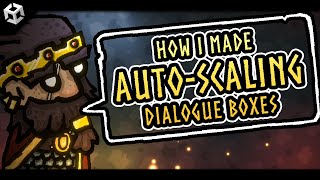 Unity Tutorial  How to make autoscalingresizable dialogue boxes [upl. by Llorrac]