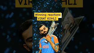 T20 winning reaction 🧐 Virat Kohli 🏏 viratkohali shortfeed viralvideo like shorts [upl. by Libb469]