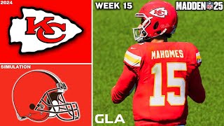 Chiefs vs Browns  Week 15 Simulation  Patrick Mahomes  Madden 25 Gameplay [upl. by Carmelle]