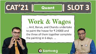 Quant  128  CAT 2021 Solution  Slot 3  ARITHMETIC  TIME amp WORK  WORK amp WAGES [upl. by Ysnat93]