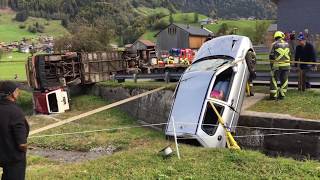 Große Übung der Feuerwehr und Rettung in Au Vorarlberg [upl. by Aniz]