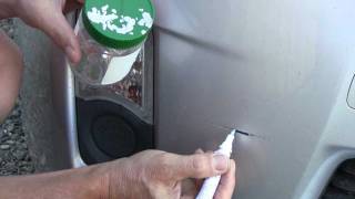 How To Use a Touch Up Paint Pen  Bumper Paint Scratch Repair on a Toyota Prius [upl. by Aemat]