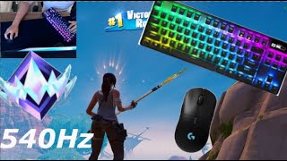 RAZER HUNTSMAN🤩 Reload Unreal Ranked 💰 Satisfying Keyboard Fortnite 540 FPS Smooth 4K [upl. by Edris]