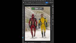 How to reduce character hight shorts photoshop deadpool [upl. by Akcebar]