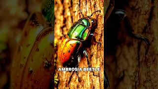 Ambrosia Beetle shorts trending wildlife animals [upl. by Olva]