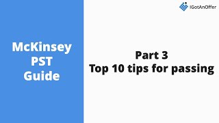 McKinsey PST  Top 10 tips for success [upl. by Asset]