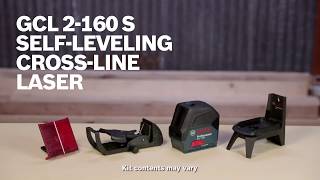 Bosch GCL2160 Self Leveling Cross Line Laser with Plumb Points Product Video [upl. by Elden]