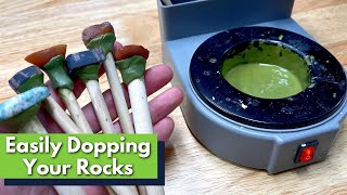 How to dop rocks LAPIDARY for beginners [upl. by Atiner651]