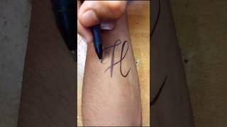 H tattoo design Pen with tattoo design super trick tattoomonk 11112k24 [upl. by Odarnoc816]