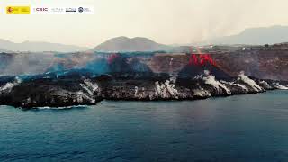 CSIC El delta de lava del volcán de La Palma ICMANCSIC 02102021 [upl. by Hartill]