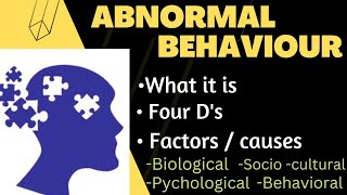 Concept of Abnormality what is abnormal behaviour [upl. by Auqenaj]