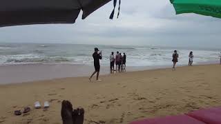 Candolim Beach  Rain 🌧️🏝️🏖️ nature love beach travel photography [upl. by Ennobe]